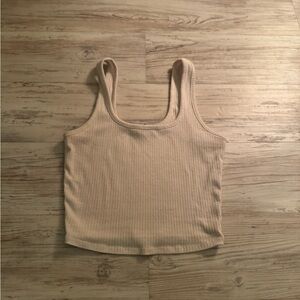 Tilly’s Cream Ribbed Tank Top